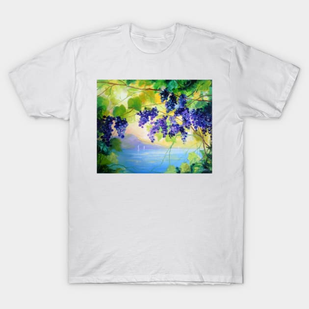 Grapes at dawn T-Shirt by OLHADARCHUKART